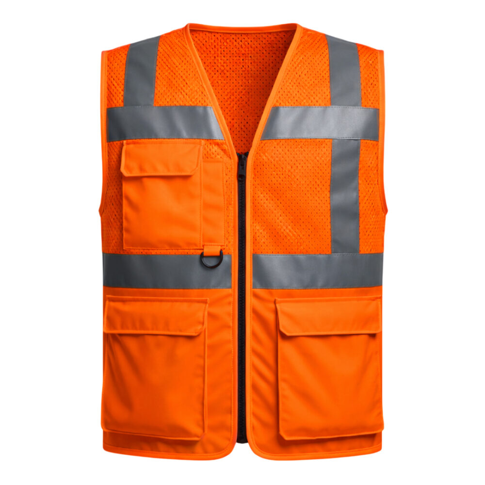 chaleco ejecutivo de alta visibilidad ch 50 malla americana saviwork l, amarillo fluorescente